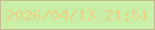 文字の大きさ：1、枠の色：c5b790、背景の色：c8eea8、文字の色：edd183 無料ブログパーツのブログ時計