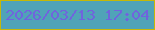 文字の大きさ：5、枠の色：c5b807、背景の色：50a3b8、文字の色：7064dd 無料ブログパーツのブログ時計
