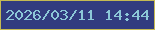 文字の大きさ：1、枠の色：c5b953、背景の色：323b7f、文字の色：8cc7d7 無料ブログパーツのブログ時計