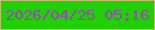 文字の大きさ：2、枠の色：c5ba70、背景の色：20d002、文字の色：9948bb 無料ブログパーツのブログ時計