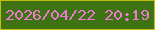 文字の大きさ：5、枠の色：c5bb13、背景の色：3e7314、文字の色：ed79d0 無料ブログパーツのブログ時計
