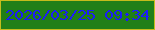 文字の大きさ：4、枠の色：c5bc1c、背景の色：217f18、文字の色：1c1cfa 無料ブログパーツのブログ時計