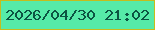 文字の大きさ：3、枠の色：c5bc1c、背景の色：56eaa8、文字の色：0c5442 無料ブログパーツのブログ時計