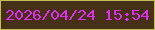 文字の大きさ：4、枠の色：c5bc5a、背景の色：463118、文字の色：e12df1 無料ブログパーツのブログ時計