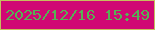 文字の大きさ：3、枠の色：c5bf5e、背景の色：d00874、文字の色：56b254 無料ブログパーツのブログ時計