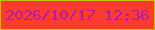 文字の大きさ：1、枠の色：c5c001、背景の色：fb3b2b、文字の色：b417b5 無料ブログパーツのブログ時計