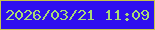 文字の大きさ：4、枠の色：c5c449、背景の色：2e0fef、文字の色：a8da76 無料ブログパーツのブログ時計