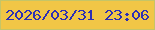 文字の大きさ：4、枠の色：c5c567、背景の色：f1c646、文字の色：2c2fb5 無料ブログパーツのブログ時計