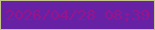 文字の大きさ：2、枠の色：c5c589、背景の色：6721a4、文字の色：96158d 無料ブログパーツのブログ時計