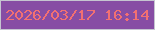 文字の大きさ：2、枠の色：c5c5d0、背景の色：874da4、文字の色：f27072 無料ブログパーツのブログ時計