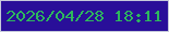 文字の大きさ：2、枠の色：c5c9da、背景の色：290f99、文字の色：2eb75d 無料ブログパーツのブログ時計