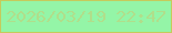 文字の大きさ：1、枠の色：c5cb5c、背景の色：94f5a7、文字の色：b0de8b 無料ブログパーツのブログ時計