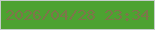 文字の大きさ：1、枠の色：c5cdcb、背景の色：4da231、文字の色：7e754a 無料ブログパーツのブログ時計