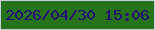 文字の大きさ：3、枠の色：c5cee4、背景の色：257218、文字の色：250c7a 無料ブログパーツのブログ時計