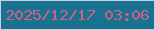 文字の大きさ：2、枠の色：c5d0e3、背景の色：187290、文字の色：cc618a 無料ブログパーツのブログ時計