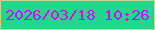 文字の大きさ：2、枠の色：c5d888、背景の色：22d68e、文字の色：ca0ffc 無料ブログパーツのブログ時計