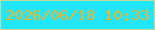 文字の大きさ：5、枠の色：c5d894、背景の色：22e7fc、文字の色：ebb627 無料ブログパーツのブログ時計
