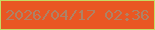 文字の大きさ：4、枠の色：c5dc63、背景の色：e95723、文字の色：ae8265 無料ブログパーツのブログ時計