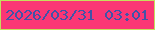 文字の大きさ：2、枠の色：c5de5d、背景の色：fb3675、文字の色：4253a7 無料ブログパーツのブログ時計