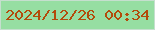 文字の大きさ：4、枠の色：c5dfce、背景の色：96dea2、文字の色：b34b0b 無料ブログパーツのブログ時計