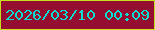文字の大きさ：2、枠の色：c5e01d、背景の色：950e32、文字の色：04decc 無料ブログパーツのブログ時計