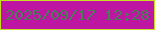 文字の大きさ：5、枠の色：c5e024、背景の色：be16a2、文字の色：477d57 無料ブログパーツのブログ時計
