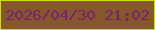 文字の大きさ：2、枠の色：c5e306、背景の色：86572c、文字の色：76226e 無料ブログパーツのブログ時計