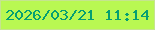 文字の大きさ：1、枠の色：c5e48f、背景の色：b9f852、文字の色：069f72 無料ブログパーツのブログ時計