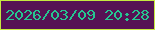 文字の大きさ：2、枠の色：c5e940、背景の色：561254、文字の色：26c590 無料ブログパーツのブログ時計