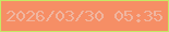 文字の大きさ：4、枠の色：c5e965、背景の色：f68e65、文字の色：f0b59f 無料ブログパーツのブログ時計