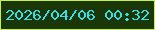 文字の大きさ：2、枠の色：c5f150、背景の色：1a3707、文字の色：3fdce3 無料ブログパーツのブログ時計