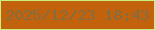 文字の大きさ：5、枠の色：c5f27f、背景の色：c2620d、文字の色：836d41 無料ブログパーツのブログ時計