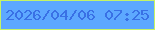 文字の大きさ：4、枠の色：c5f465、背景の色：5da8ff、文字の色：3970e5 無料ブログパーツのブログ時計