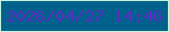 文字の大きさ：3、枠の色：c5f4dc、背景の色：00618c、文字の色：5c2ec8 無料ブログパーツのブログ時計