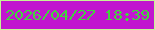 文字の大きさ：2、枠の色：c5f594、背景の色：c115cf、文字の色：41d53d 無料ブログパーツのブログ時計