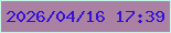 文字の大きさ：3、枠の色：c5f5e7、背景の色：aa81a2、文字の色：3312d5 無料ブログパーツのブログ時計