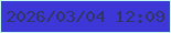 文字の大きさ：2、枠の色：c5faf1、背景の色：3c37d6、文字の色：303564 無料ブログパーツのブログ時計