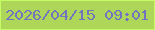 文字の大きさ：5、枠の色：c5fb65、背景の色：aed75a、文字の色：7473bd 無料ブログパーツのブログ時計