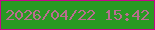 文字の大きさ：3、枠の色：c6068a、背景の色：299923、文字の色：b96d90 無料ブログパーツのブログ時計