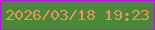 文字の大きさ：3、枠の色：c606fd、背景の色：4b893a、文字の色：e89556 無料ブログパーツのブログ時計