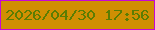 文字の大きさ：1、枠の色：c608d5、背景の色：d08f03、文字の色：5b7d03 無料ブログパーツのブログ時計