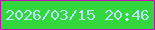文字の大きさ：4、枠の色：c60ab7、背景の色：33d63c、文字の色：bbe8f6 無料ブログパーツのブログ時計