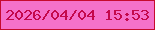 文字の大きさ：2、枠の色：c60b2e、背景の色：f571ca、文字の色：c4084c 無料ブログパーツのブログ時計