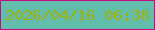 文字の大きさ：3、枠の色：c60b85、背景の色：62bdab、文字の色：a1b00d 無料ブログパーツのブログ時計