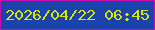 文字の大きさ：2、枠の色：c60eac、背景の色：1a44ac、文字の色：d9e701 無料ブログパーツのブログ時計