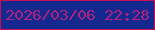 文字の大きさ：2、枠の色：c60f50、背景の色：132990、文字の色：ae217c 無料ブログパーツのブログ時計