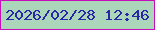 文字の大きさ：2、枠の色：c60fba、背景の色：acd6b9、文字の色：2926a9 無料ブログパーツのブログ時計