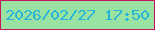 文字の大きさ：5、枠の色：c61461、背景の色：9ae2a1、文字の色：26b4d8 無料ブログパーツのブログ時計