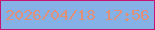 文字の大きさ：1、枠の色：c61471、背景の色：85b1e7、文字の色：e09079 無料ブログパーツのブログ時計