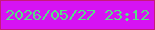 文字の大きさ：3、枠の色：c61a7c、背景の色：d613f3、文字の色：58e085 無料ブログパーツのブログ時計